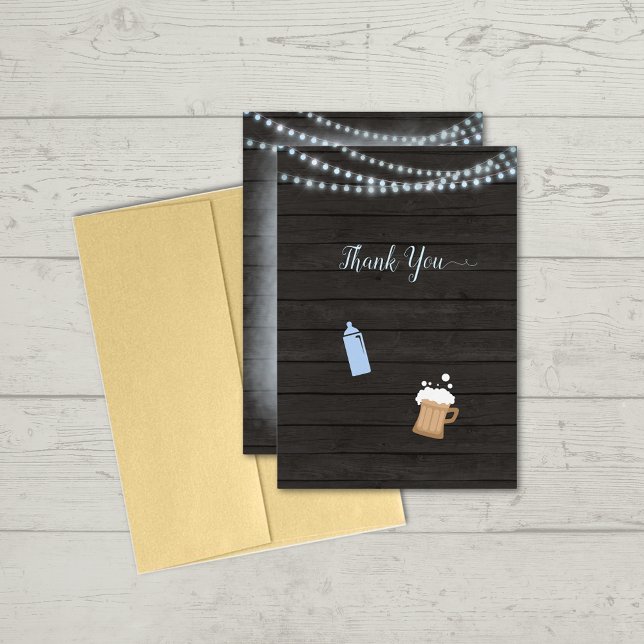 Baby Shower Tack Baby brinner blått Kort (Skapare uppladdad)