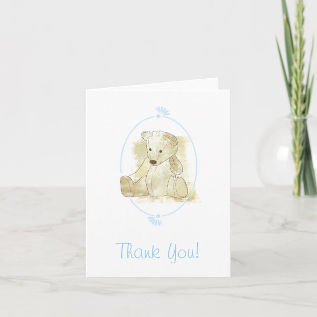 Baby Shower Tack - Blue Kort (Framsida)
