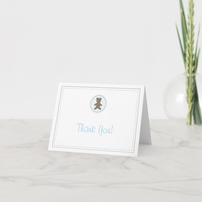 Baby Shower Tack - Blue Kort (Framsida)