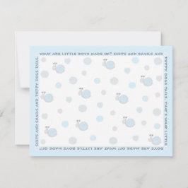 Baby Shower, tack, ditt kort, "Snips and Snigel" Tack Kort