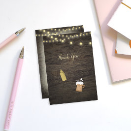 Baby Shower Tack För Baby Är Under Uppsegling Guld Kort