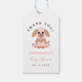 Baby Shower Tack för Neutralt Personlig Puppy Presentetikett