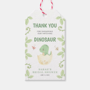Baby Shower Tack Gender Neutral Dinosaur Presentetikett