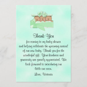 Baby Shower Tack Gender Neutral Ethnic Inbjudningar