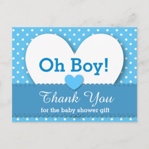 BABY SHOWER TACK Polka Dot V08 BLUE Vykort