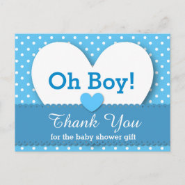 BABY SHOWER TACK Polka Dot V08 BLUE Vykort