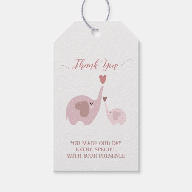 Baby Shower Tack Presentetikett (Framsidan)