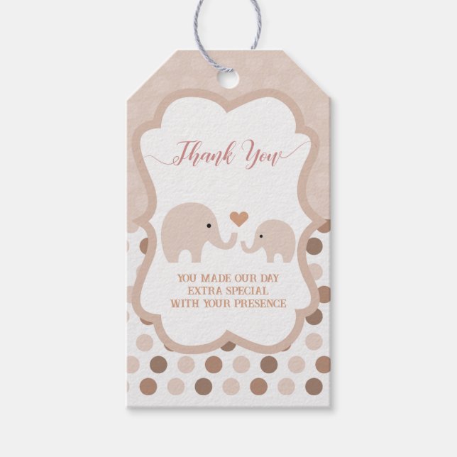 Baby Shower Tack Presentetikett (Framsidan)