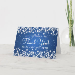 Baby Shower (Tack) - Vinter Gnistra Blue Tack Kort