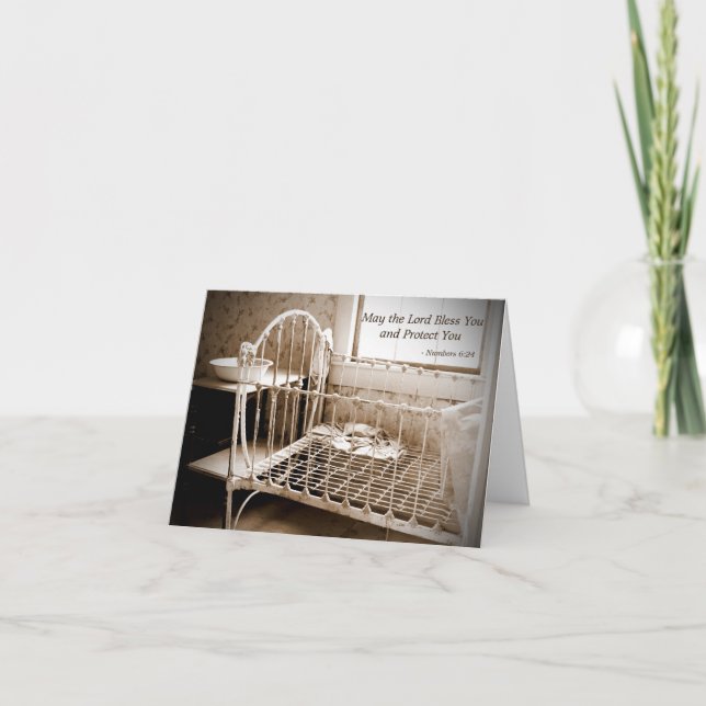 Baby Shower Tackkort kan ge dig Herren Bless (Framsida)