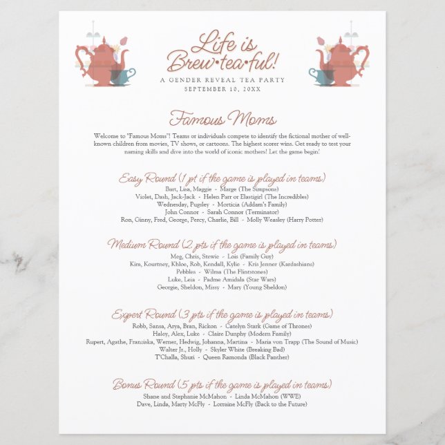 Baby Shower Tea Party Cute Minimalist Boho Neutral (Framsida)