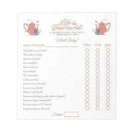 Baby Shower Tea Party Cute Minimalist Boho Neutral Anteckningsblock