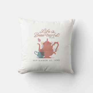 Baby Shower Tea Party Cute Minimalist Boho Neutral Kudde