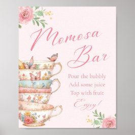Baby Shower Tea Party Momosa Pub Poster