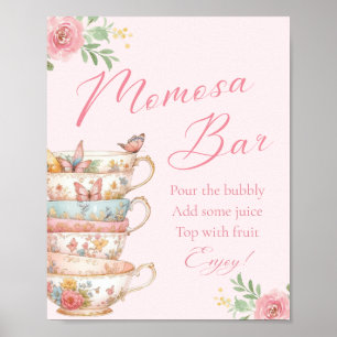 Baby Shower Tea Party Momosa Pub Poster