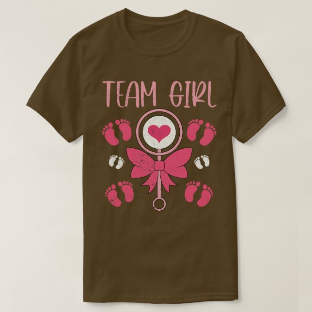 Baby Shower Team Girl Gender Reveal Party T Shirt (Design framsida)