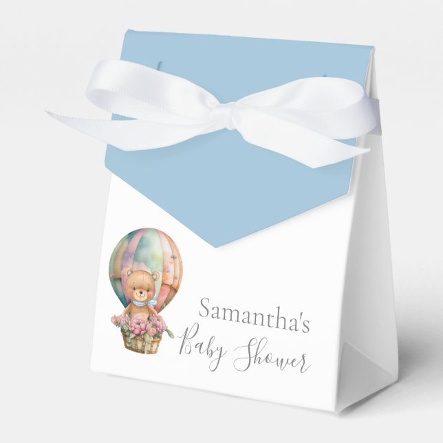 BABY SHOWER Teddy Luftballong Bearly Wait Presentaskar (Framsidan Sidan)