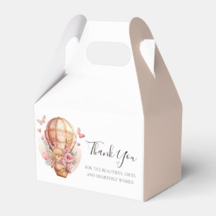 Baby Shower Teddy Luftballong Soft Rosa Presentaskar