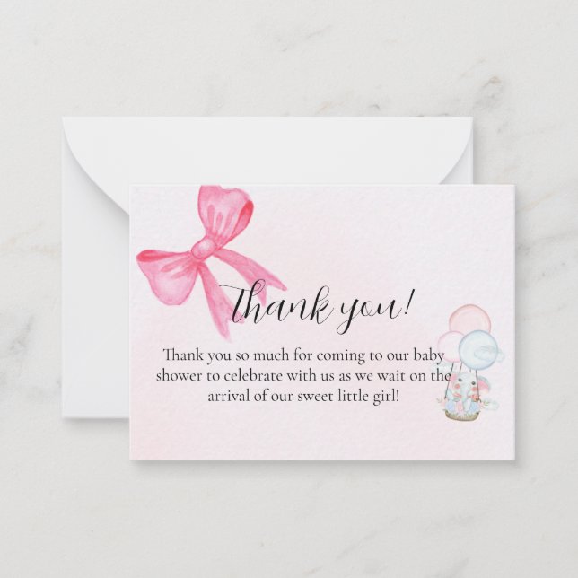 Baby Shower Thank You Card Design Anteckningskort (Framsida)