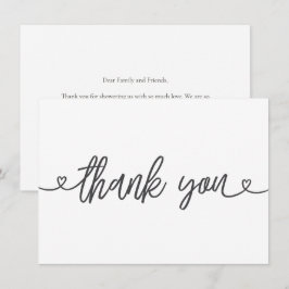 Baby Shower Thank You Card Minimalist Neutral Tack Kort
