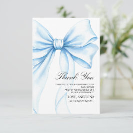  Baby Shower Thank You Cards Blue Bow. Tack Kort