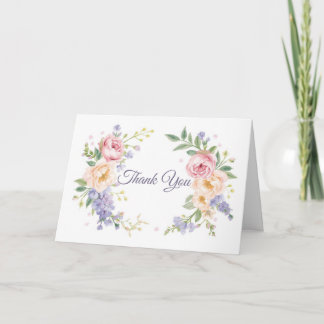 Baby Shower Thank You Cards – Watercolor Florals Tack Kort