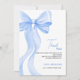 Baby Shower Thank You Cards with adorable bow. Tack Kort