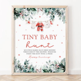 Baby Shower Tiny Baby Hunt Poster