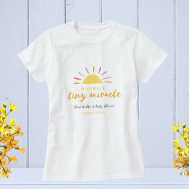 Baby Shower, Tiny Miracle Sunshine personlig T Shirt