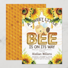 Baby Shower Toppen Cute för honungsbin Inbjudningar