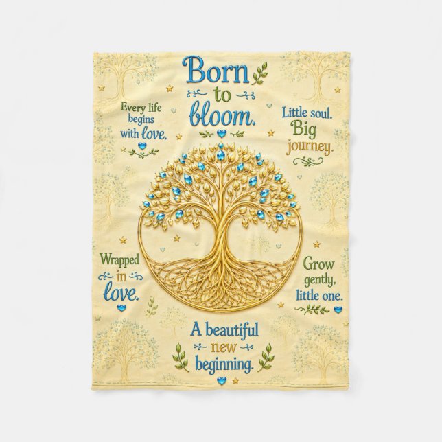 Baby shower träd av livet fleece  (Framsidan)