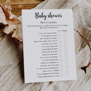 Baby Shower Trevsamt eller Busigt Spel, Roligt Spe Inbjudningar