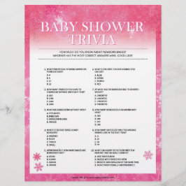 Baby Shower Trivia [Snowy Rosa] Brevhuvud
