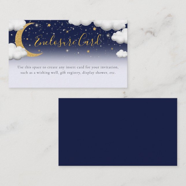 Baby Shower Twinkle Twinkle Little Star Tilläggskort (Fram/baksida)