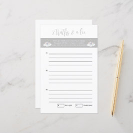 Baby Shower Two Truths and a Ljug Game Elephant