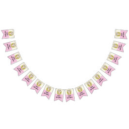 Baby Shower Uggla i Träd/Rosa, Svettskannern Vimplar