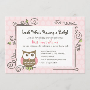 Baby Shower Uggle Inbjudan