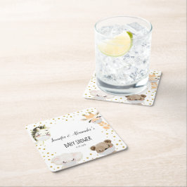 Baby Shower Underlägg Papper Kvadrat