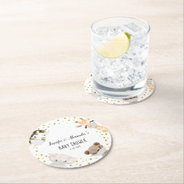 Baby Shower Underlägg Papper Rund