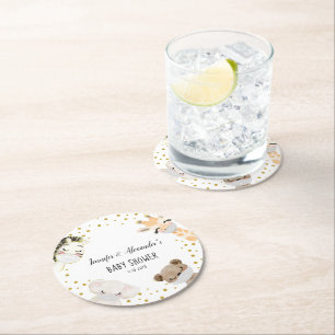 Baby Shower Underlägg Papper Rund