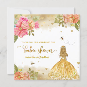 Baby Shower (ung Bee Illustration Babyskare) - Tac Inbjudningar
