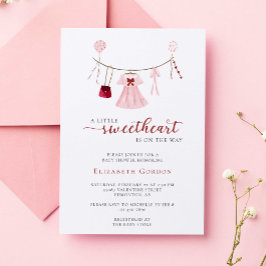 Baby Shower Valentine Cute Inbjudningar