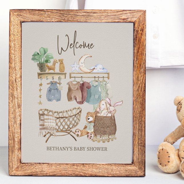 Baby Shower välkomst Boho Nursery tema Poster (Skapare uppladdad)