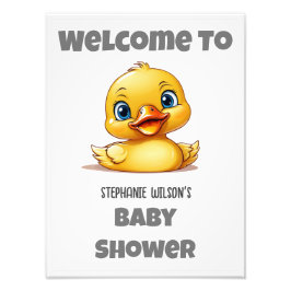 Baby Shower Välkomstaffisch - Skapa din egen Fototryck