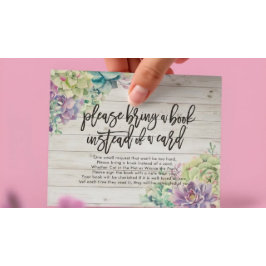 Baby Shower Vänligen ta med en bok istället för et Tilläggskort
