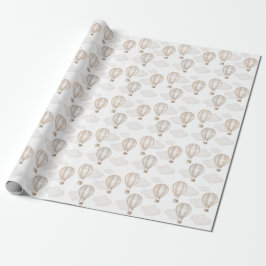 Baby Shower Varmluftsballonger Könsneutrala Presentpapper