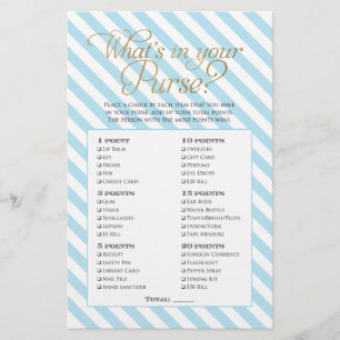 Baby Shower Väska Lek Flygblad