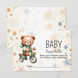 Baby Shower Vattenfärg Teddybjörn Party Tilläggskort