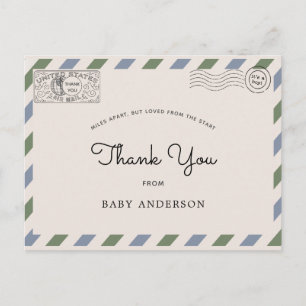 Baby Shower via post kort tack Blue Green