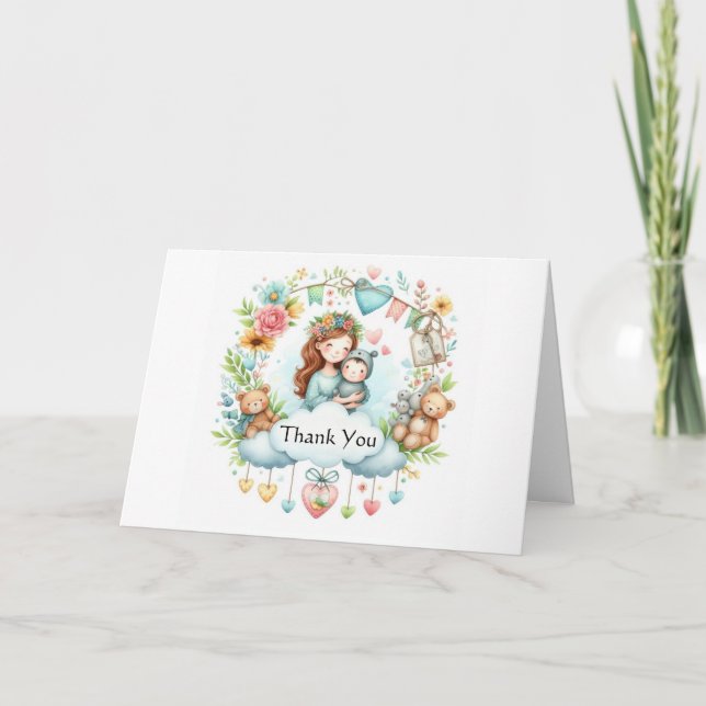 Baby Shower Viket Tackkort Kort (Framsida)